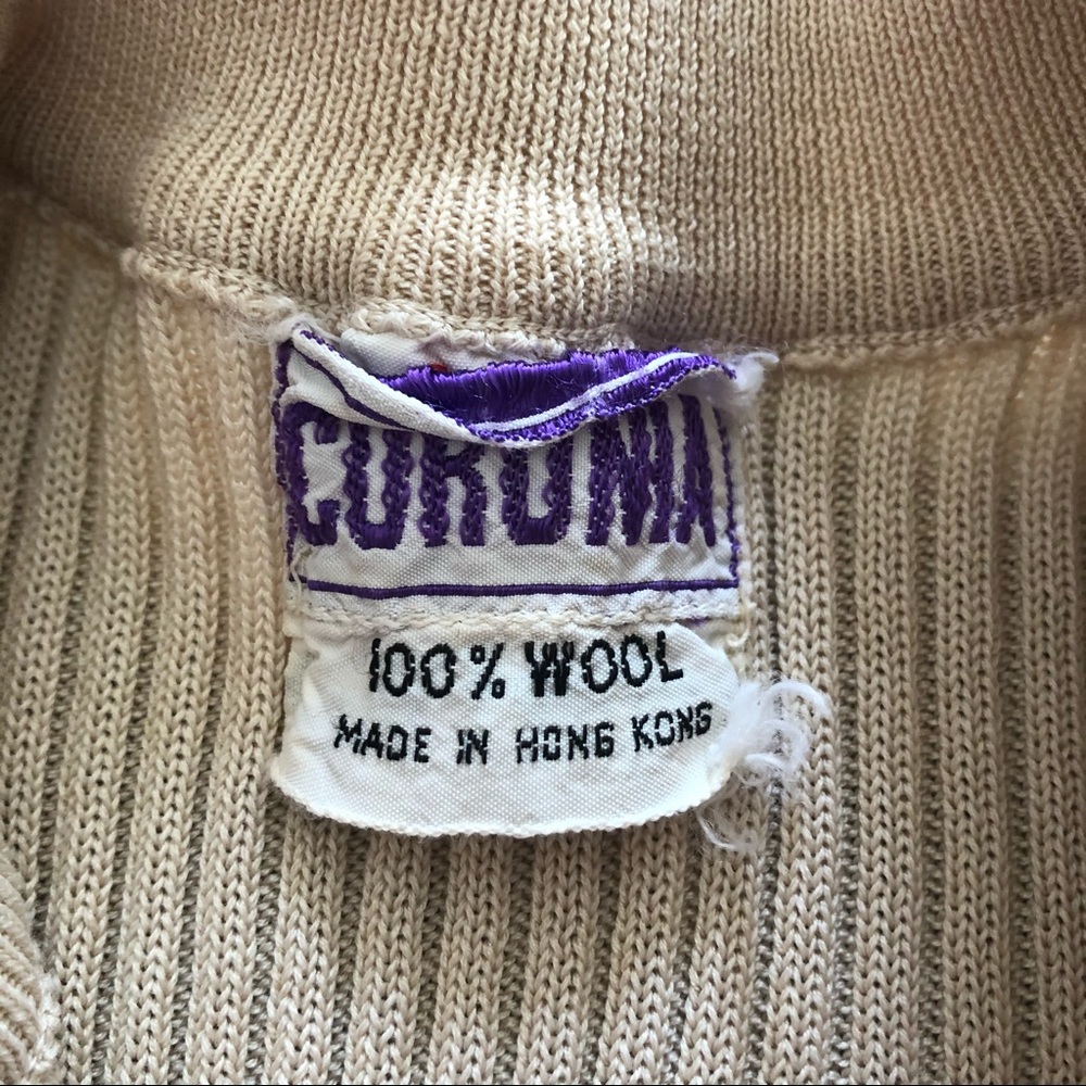 VINTAGE Coronia Wool Ribbed Sweater Tee - Picture 4 of 9
